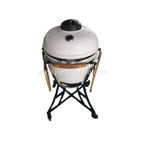 22 Inch Kamado Charcoal Grill With Iron Cart